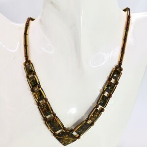 Genuine Green/Gold Amber from Russia Necklace